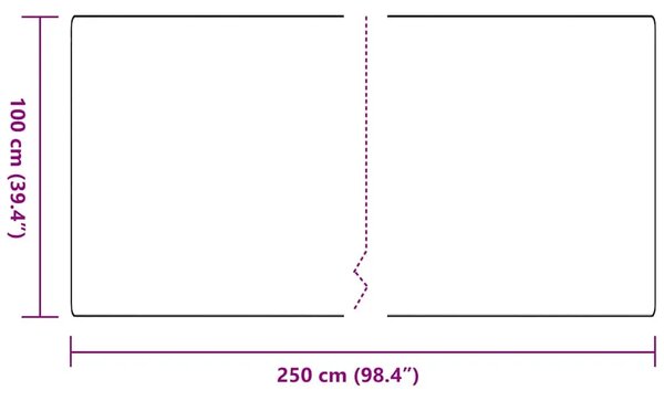 Tepih trkač Tamno siva 100 x 250 cm 100% Polipropilen - Tamno siva 100 x 250 cm