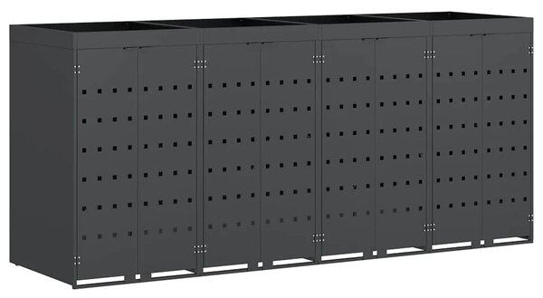 Skladištenje kanti za 4 kante Antracit 272 x 77 5 x 121 5 cm - Antracit 4 Vrh za saksiju