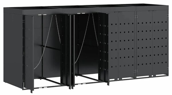 Skladištenje kanti za 4 kante Antracit 272 x 77 5 x 121 5 cm - Antracit 4 Vrh za saksiju