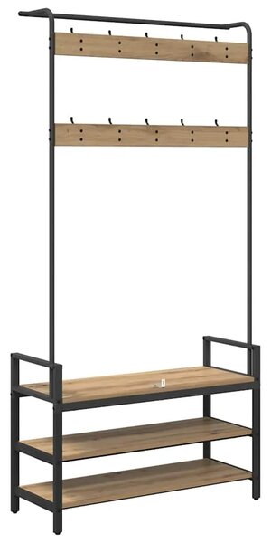 Vješalica za kapute s policom Hrast artisan 95 x 34 x 184 cm - Hrast artisan 95 cm