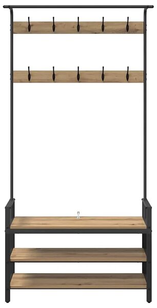 Vješalica za kapute s policom Hrast artisan 95 x 34 x 184 cm - Hrast artisan 95 cm