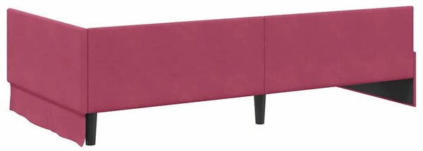 Kutni okvir kreveta Vinska crvena 80 cm x 200 cm Baršun - boja crnog vina 80 x 200 cm
