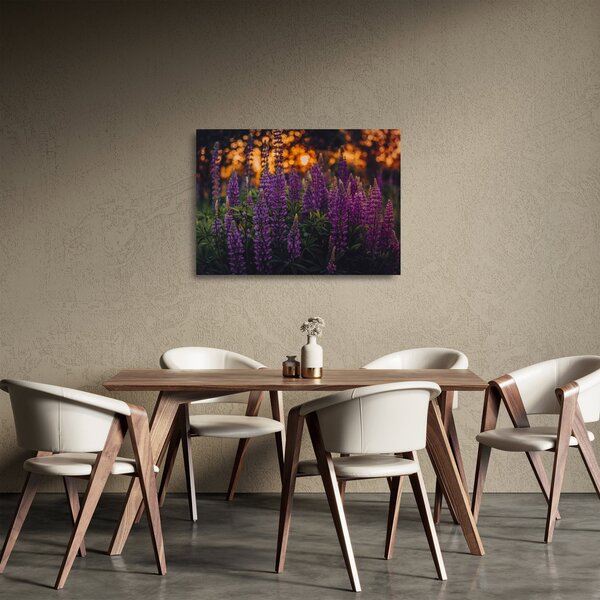 Staklena slika cvjetova lupine (70x50 cm)