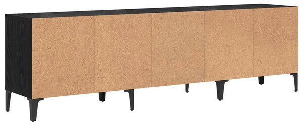 TV ormar Crni hrast 150 x 30 x 45 cm Obrađeno drvo i čelik - Crni hrast 150 cm
