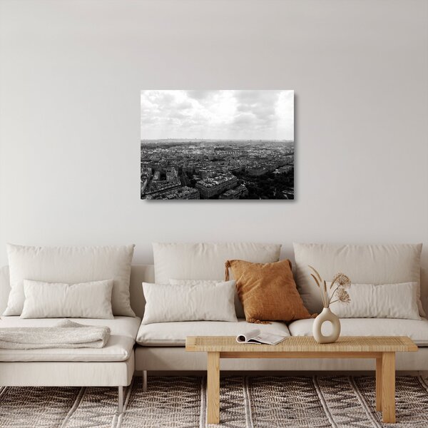 Staklena slika - krovovi kuća u Parizu (70x50 cm)