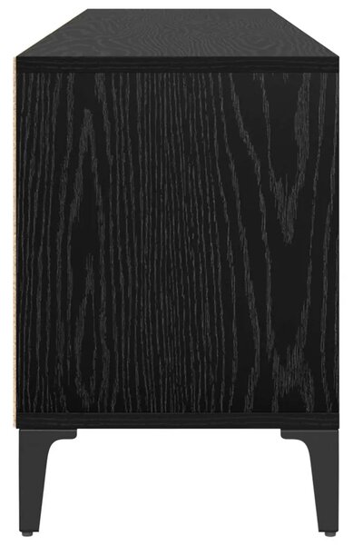 TV ormar Crni hrast 150 x 30 x 45 cm Obrađeno drvo i čelik - Crni hrast 150 cm