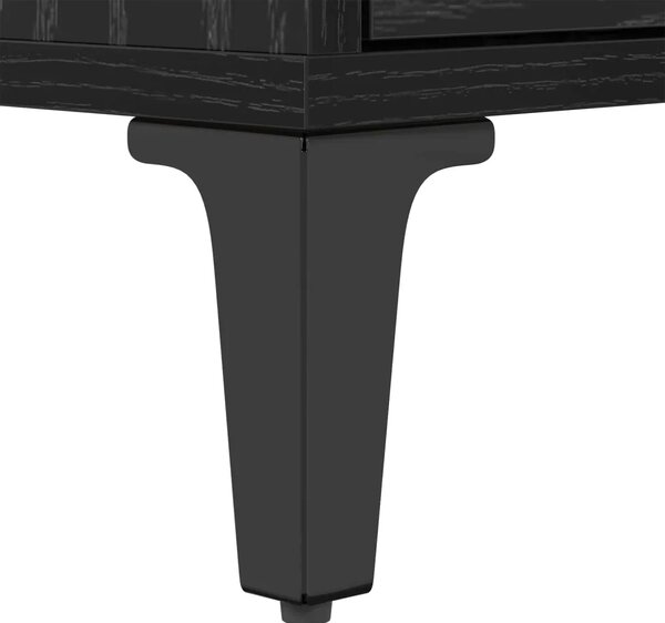 TV ormar Crni hrast 150 x 30 x 45 cm Obrađeno drvo i čelik - Crni hrast 150 cm