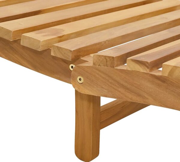 Ležaljka Čvrsto teak drvo Smeđa - 1x ležaljka 185 5 x 55 x 58 5 cm