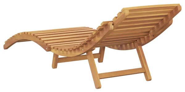 Ležaljka Čvrsto teak drvo Smeđa - 1x ležaljka 185 5 x 55 x 58 5 cm