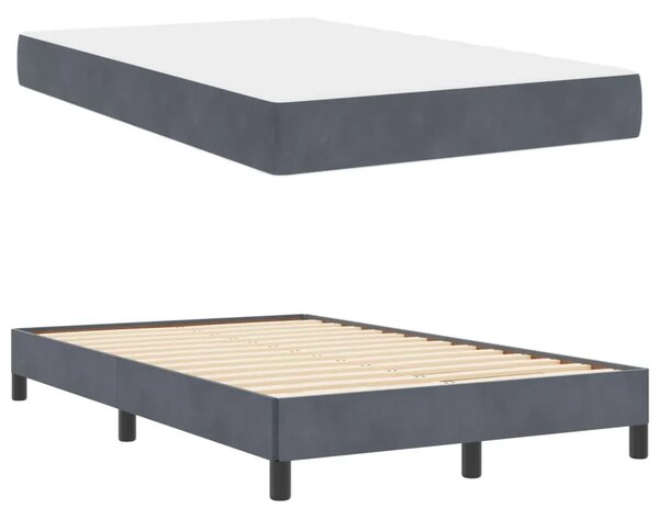 Box spring krevet Tamno siva 120 x 200 cm tkanina - Tamno siva 120 x 200 cm