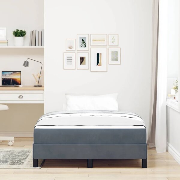 Box spring krevet Tamno siva 120 x 200 cm tkanina - Tamno siva 120 x 200 cm