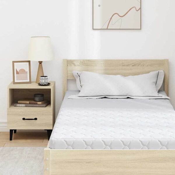 Madrac Bijelo 100 x 200 cm Žakar tkanina - 200 x 100 x 10 5 cm