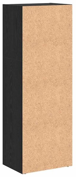 Polica 3 razina 40 x 30 x 114 cm Konstruirano drvo Crni hrast - Crni hrast 114 cm 40 cm