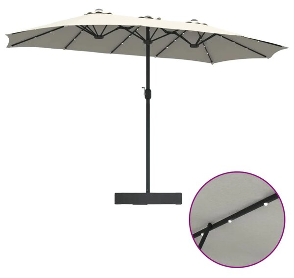 Vrtni suncobran Pijesak i antracit 385 x 209 x 244 cm Poliester - Pijesak