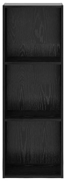 Polica 3 razina 40 x 30 x 114 cm Konstruirano drvo Crni hrast - Crni hrast 114 cm 40 cm
