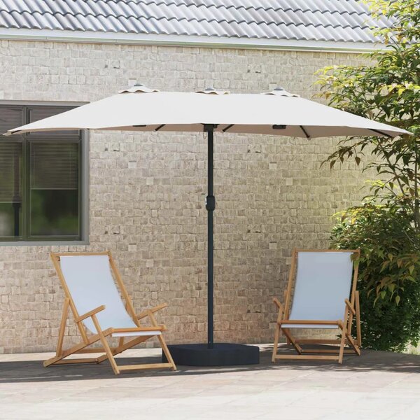 Vrtni suncobran Pijesak i antracit 385 x 209 x 244 cm Poliester - Pijesak