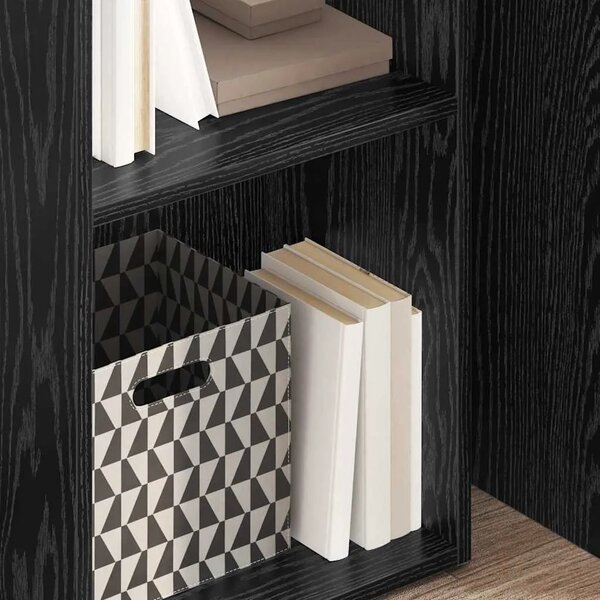 Polica 3 razina 40 x 30 x 114 cm Konstruirano drvo Crni hrast - Crni hrast 114 cm 40 cm
