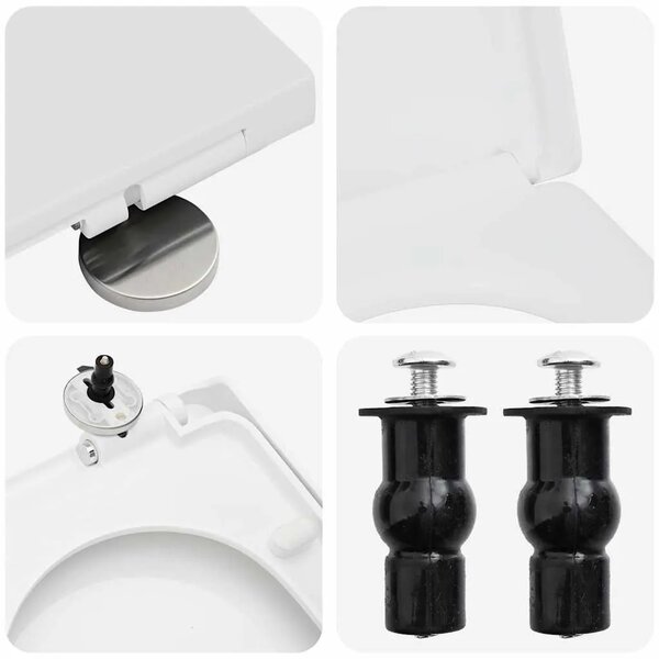 WC daska Podesivo Bijelo 48 x 36 5 x 4 5 cm Polipropilen - Bijelo