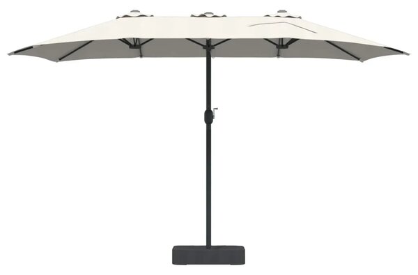 Vrtni suncobran Pijesak i antracit 385 x 209 x 244 cm Poliester - Pijesak