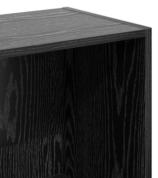 Polica 3 razina 40 x 30 x 114 cm Konstruirano drvo Crni hrast - Crni hrast 114 cm 40 cm