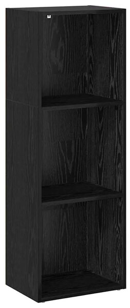 Polica 3 razina 40 x 30 x 114 cm Konstruirano drvo Crni hrast - Crni hrast 114 cm 40 cm