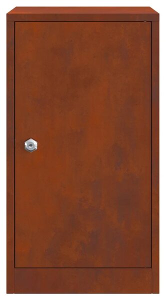 Poštanski sandučić s pohranom s vratima Rđa 30 x 20 x 55 cm - Otporni čelik