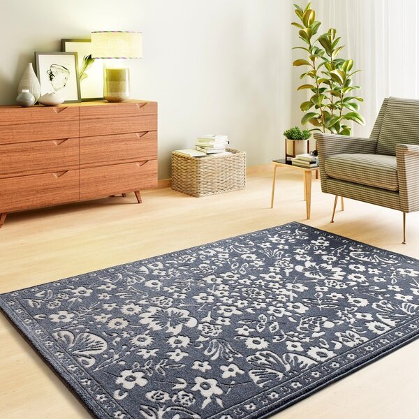 Tamno plavi tepih 80x150 cm Amara – Universal