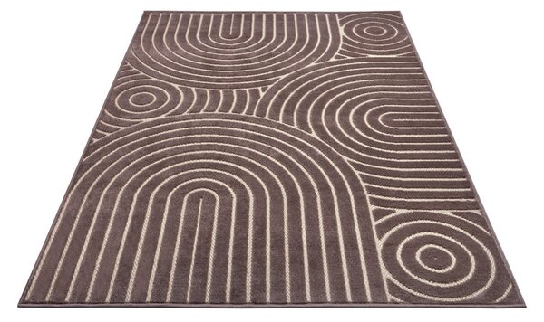 Smeđi tepih 160x235 cm Iconic Wave – Hanse Home
