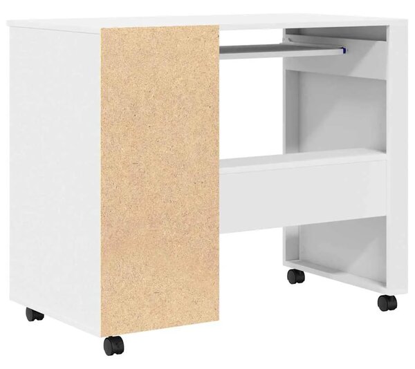 Stol s kotačićima Bijelo Konstruirano drvo 91 x 50 x 77 cm - Bijelo