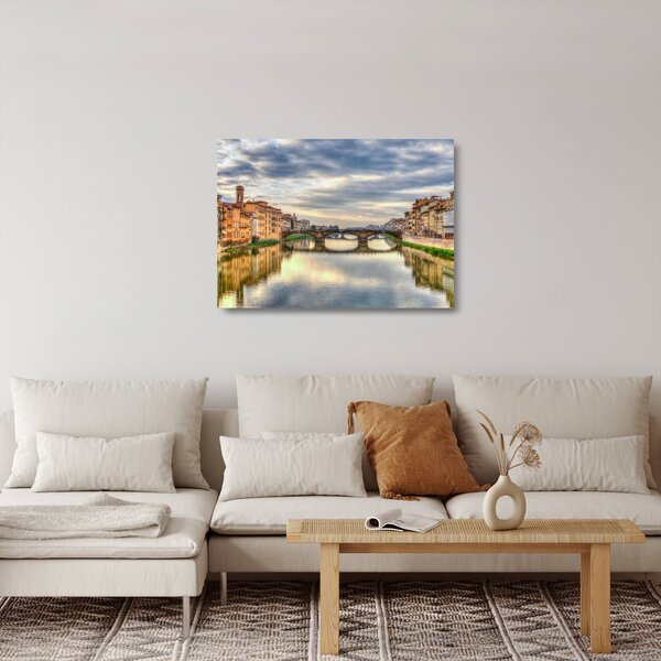 Staklena slika - Most preko rijeke (70x50 cm)