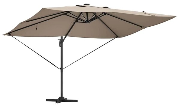 Suncobran 352 x 251 x 265 cm Poliester i aluminij Sivo-smeđa - Sivo-smeđa