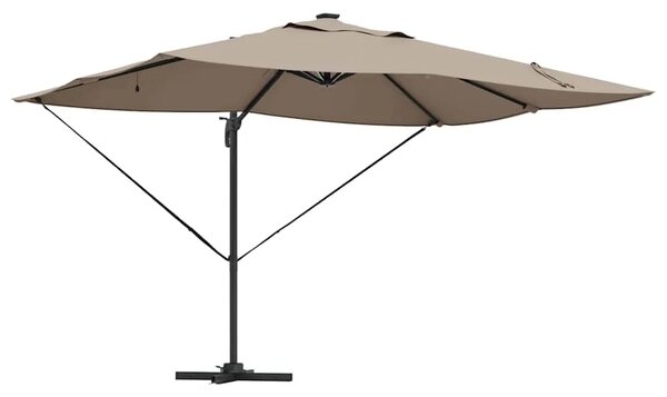 Suncobran 352 x 251 x 265 cm Poliester i aluminij Sivo-smeđa - Sivo-smeđa