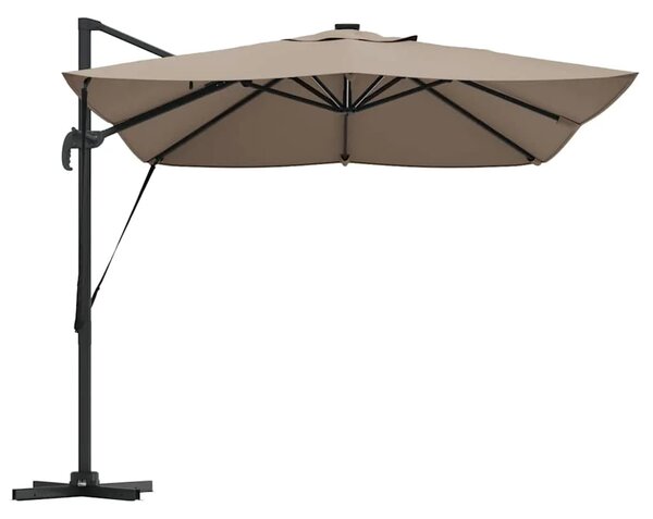 Suncobran 352 x 251 x 265 cm Poliester i aluminij Sivo-smeđa - Sivo-smeđa