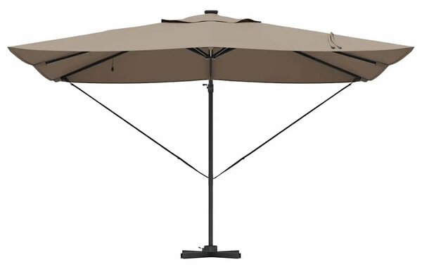 Suncobran 352 x 251 x 265 cm Poliester i aluminij Sivo-smeđa - Sivo-smeđa