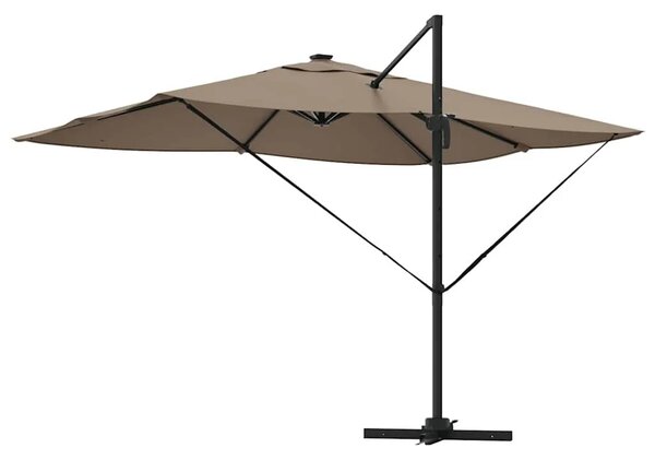Suncobran 352 x 251 x 265 cm Poliester i aluminij Sivo-smeđa - Sivo-smeđa