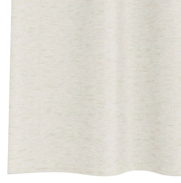 Voile zavjesa 2 kom. Krema 175 x 140 cm Poliester - Krema 140 x 175 cm s mašnama na vrhu