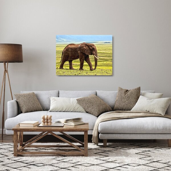 Staklena slika slona (70x50 cm)