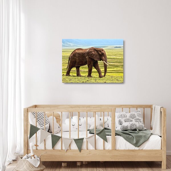 Staklena slika slona (70x50 cm)