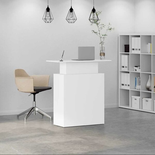 Recepcijski stol Bijeli 100x40x104 cm Inženirsko drvo - Bijela Bijela