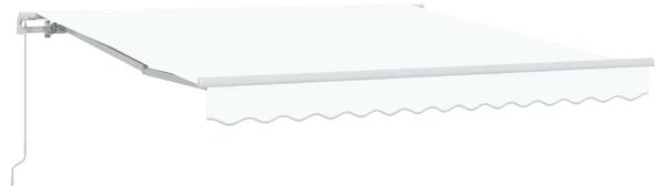 Povlačiva tenda Bijela 350 x 250 cm Poliester i aluminij - Bijela 350 x 250 cm s bijelim okvirom