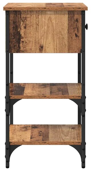 Noćni ormar Smeđa 33.5 x 36 x 70 cm Konstrukcijsko drvo - Staro drvo 1