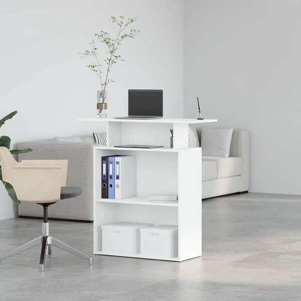Recepcijski stol Bijeli 100x40x104 cm Inženirsko drvo - Bijela Bijela