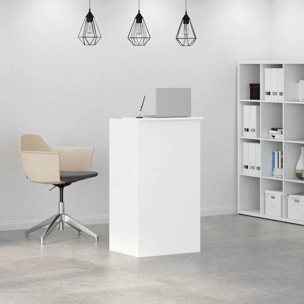 Recepcijski stol Bijeli 55x50x103 5 cm Inženirsko drvo - Bijela 55 x 50 x 103.5 cm Bijela 55 x 50 x 103.5 cm