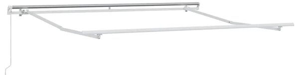 Povlačiva tenda Bijela 350 x 250 cm Poliester i aluminij - Bijela 350 x 250 cm s bijelim okvirom