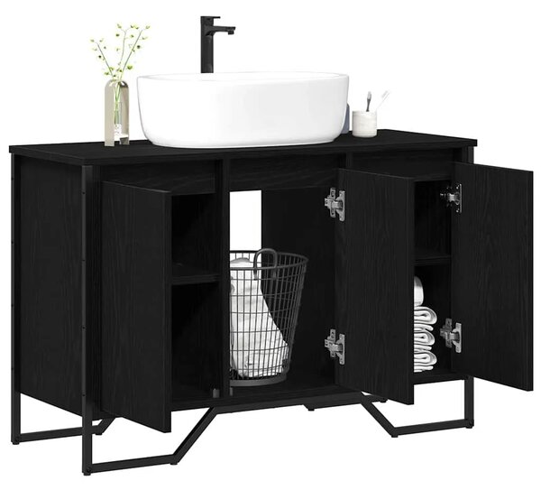 Kupaonski ormarić za sudoper Crni hrast 91 x 35 x 60 cm - Crni hrast