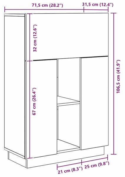 Stol Bijelo 71.5 x 31.5 x 106.5 cm Konstruirano drvo - Bijelo