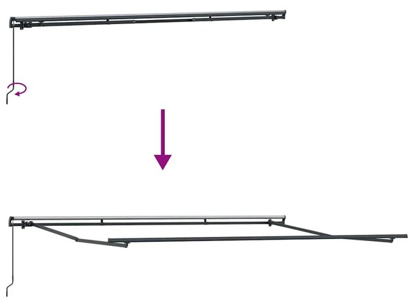 Povlačiva tenda Bež 400 × 300 cm Poliester i aluminij - Bež 400 × 300 cm s antracitnim okvirom