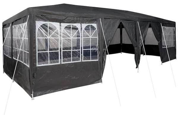 Šator za svadbe - šator za zabave Antracit 800 x 400 x 266 cm Polietilen - Antracit 4 x 8 m