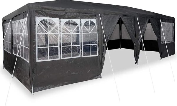Šator za svadbe - šator za zabave Antracit 800 x 400 x 266 cm Polietilen - Antracit 4 x 8 m