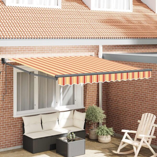 Povlačiva tenda Žuta i narančasta 350 x 250 x 165 cm - Žuta/narančasta/bijela 3 5 x 2 5 m s antracitnim okvirom
